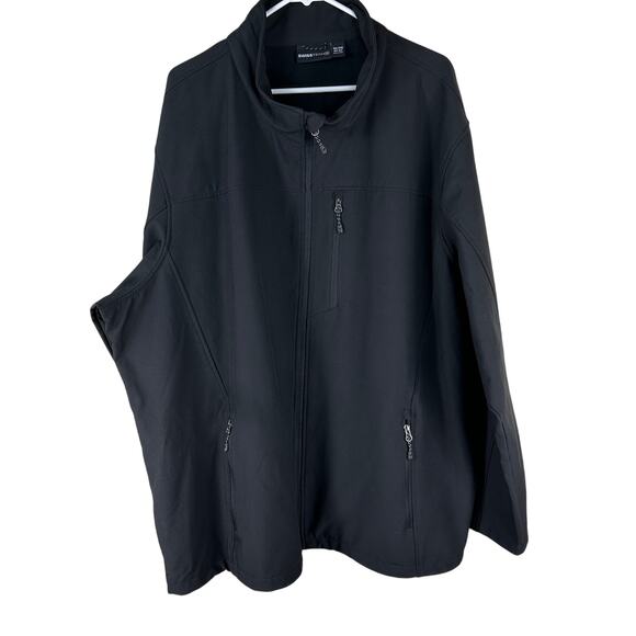 Swiss Tech Black Softshell Fleece Jacket Men’s 3XL 54-56 Outdoor Hiking Travel - Picture 1 of 11